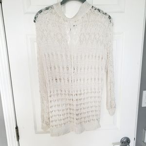 White lacy cardigan